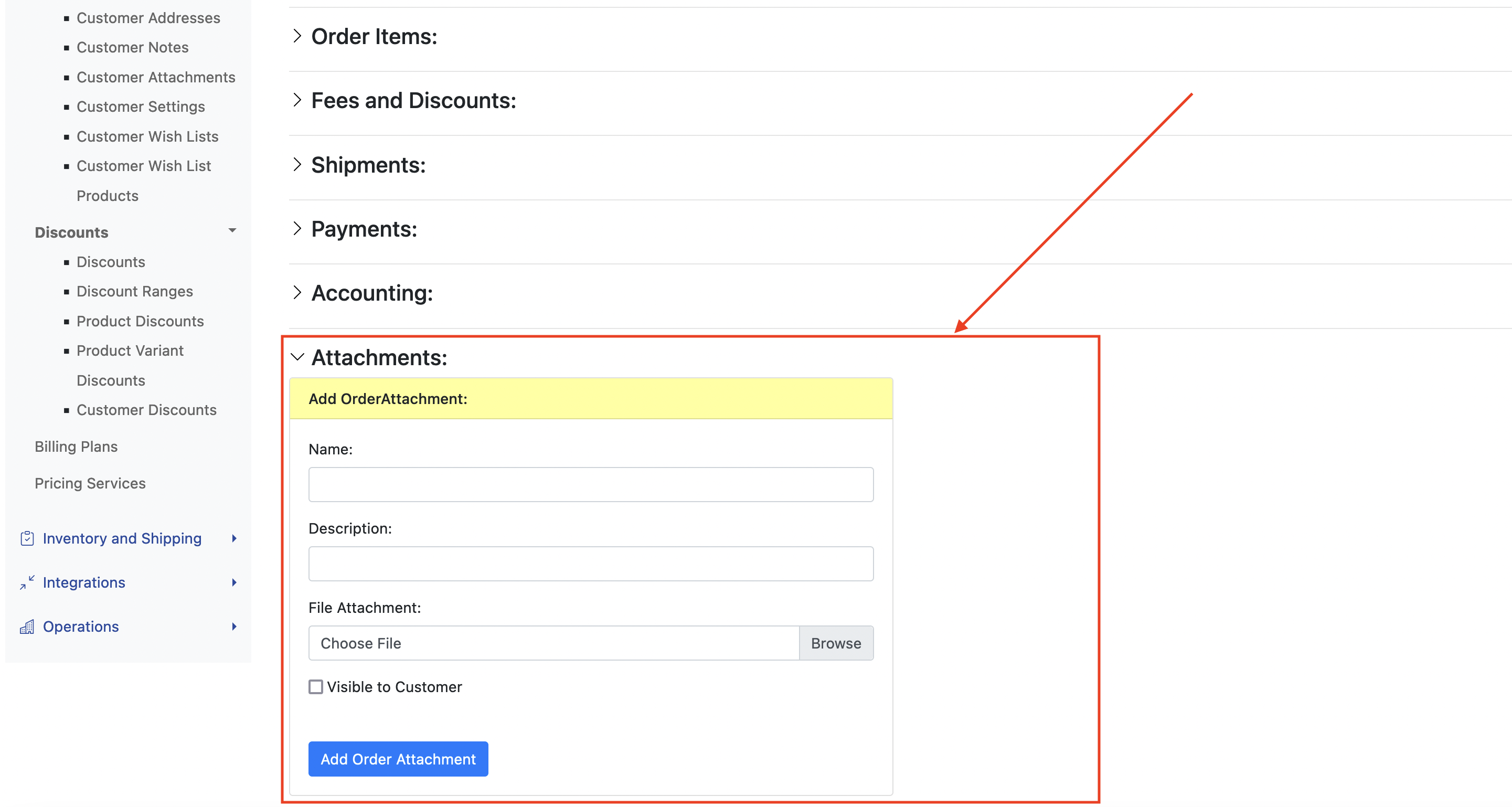 Order Attachments - SoftSlate Cloud Platform